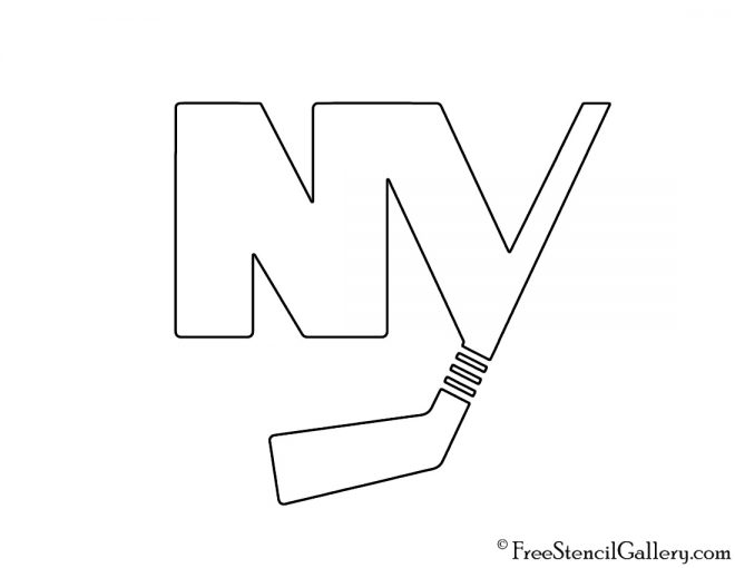 NHL - New York Islanders Logo Stencil