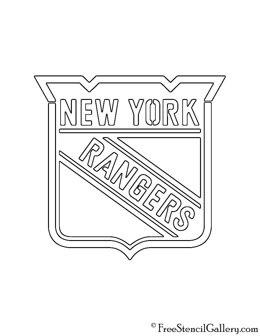 NHL New York Rangers Logo Stencil Free Stencil Gallery