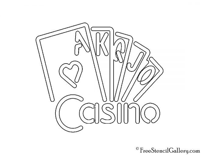 Neon Sign - Casino Stencil