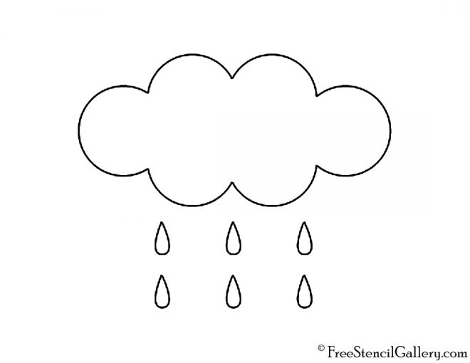 Weather Icon - Rain Stencil