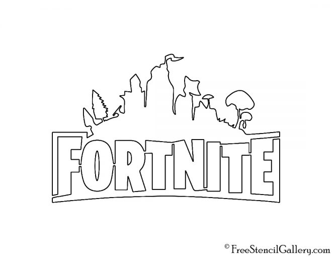 Fortnite Logo 02 Stencil