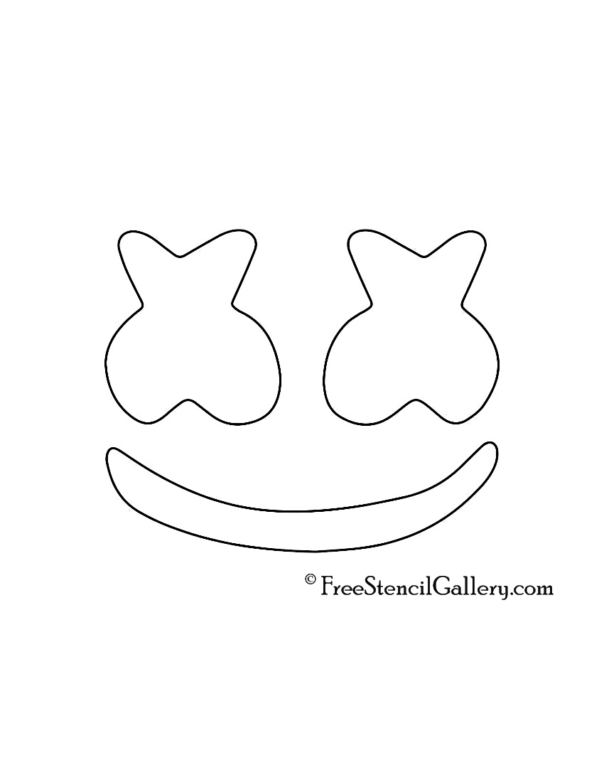 Marshmello Face Stencil Free Stencil Gallery