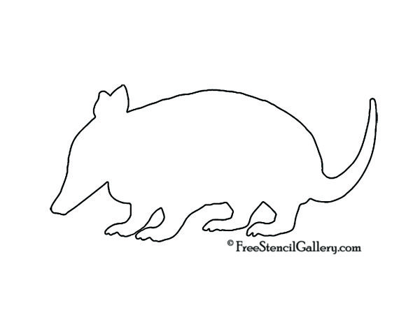 Armadillo Silhouette Stencil | Free Stencil Gallery