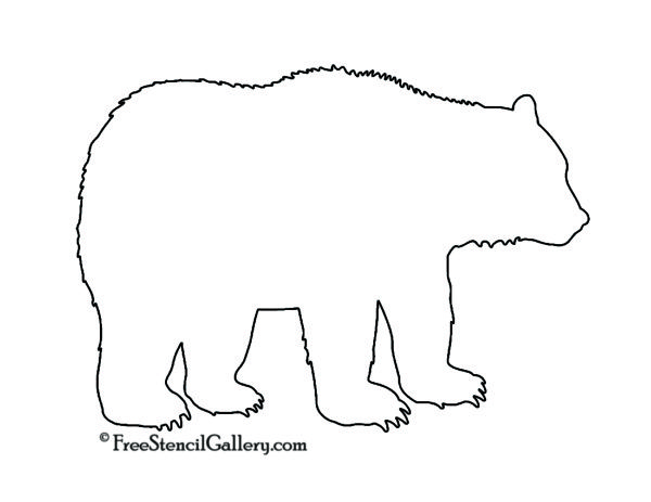 Bear Silhouette Stencil | Free Stencil Gallery
