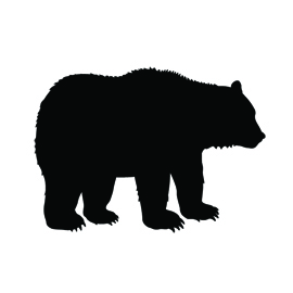 Bear Silhouette Stencil