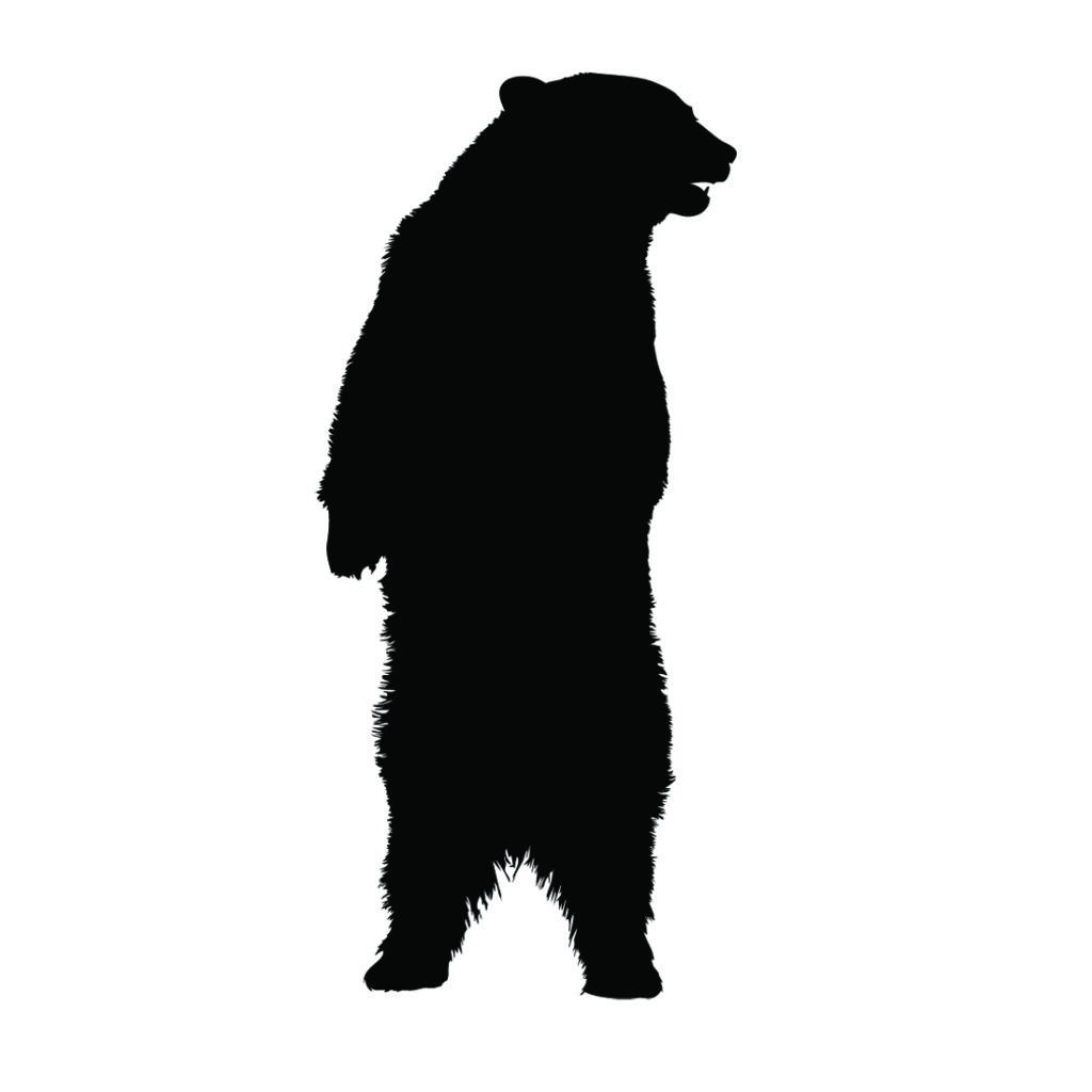 Standing Bear Silhouette Stencil Free Stencil Gallery