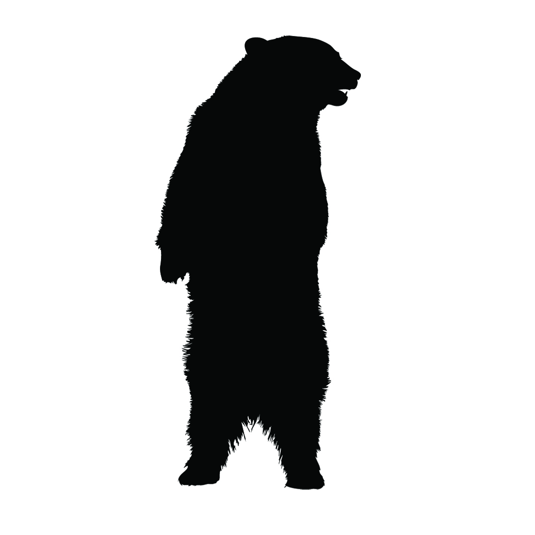 Standing Bear Silhouette Stencil