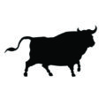 Bull Silhouette Stencil