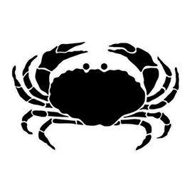 Crab Silhouette Stencil