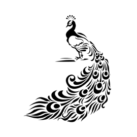 Peacock Stencil