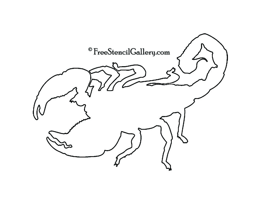 Scorpion Silhouette Stencil | Free Stencil Gallery