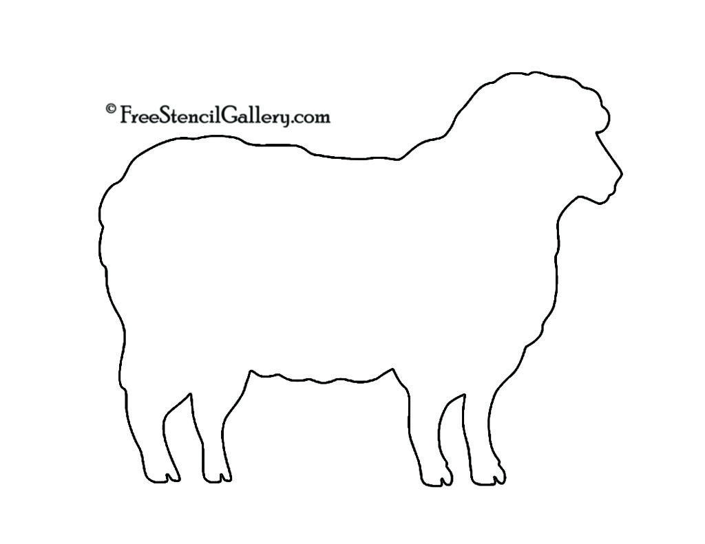 Sheep Silhouette 02 Stencil | Free Stencil Gallery