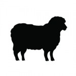 Sheep Silhouette 02 Stencil
