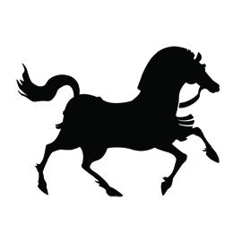 War Horse Silhouette Stencil