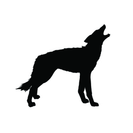 Howling Wolf Silhouette Stencil