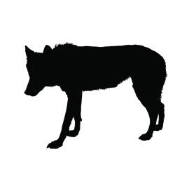 Wolf Silhouette Stencil