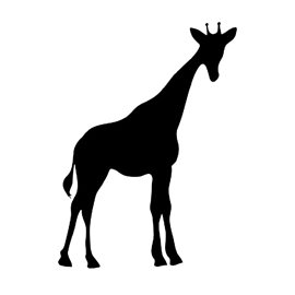 Giraffe Silhouette Stencil
