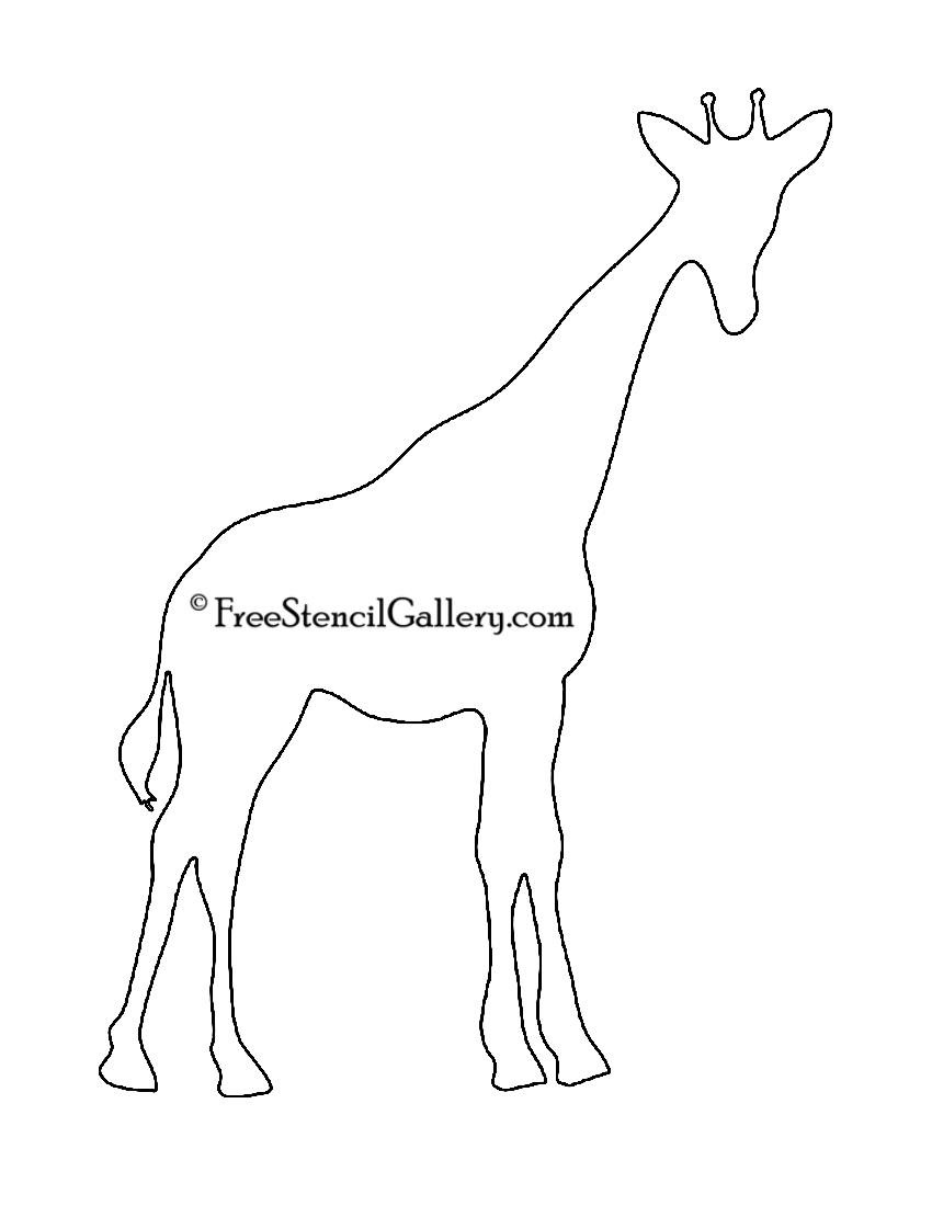 giraffe silhouette stencil