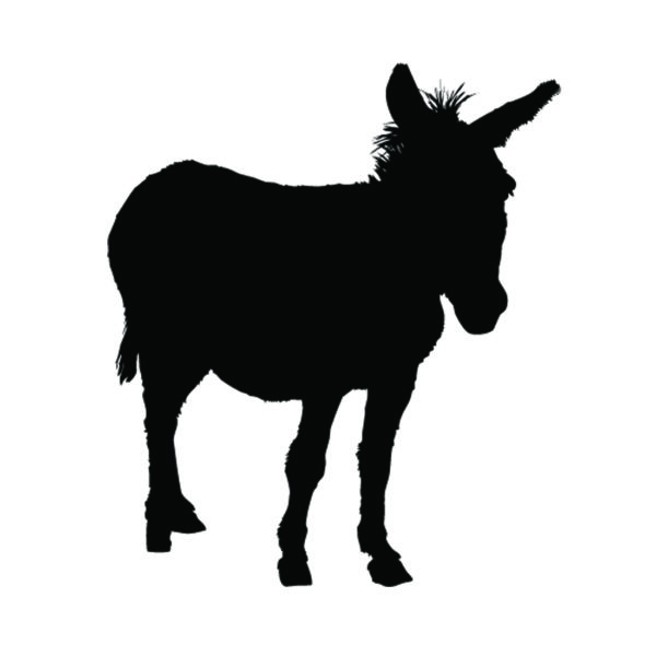 Donkey Silhouette Stencil