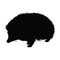 Hedgehog Silhouette Stencil