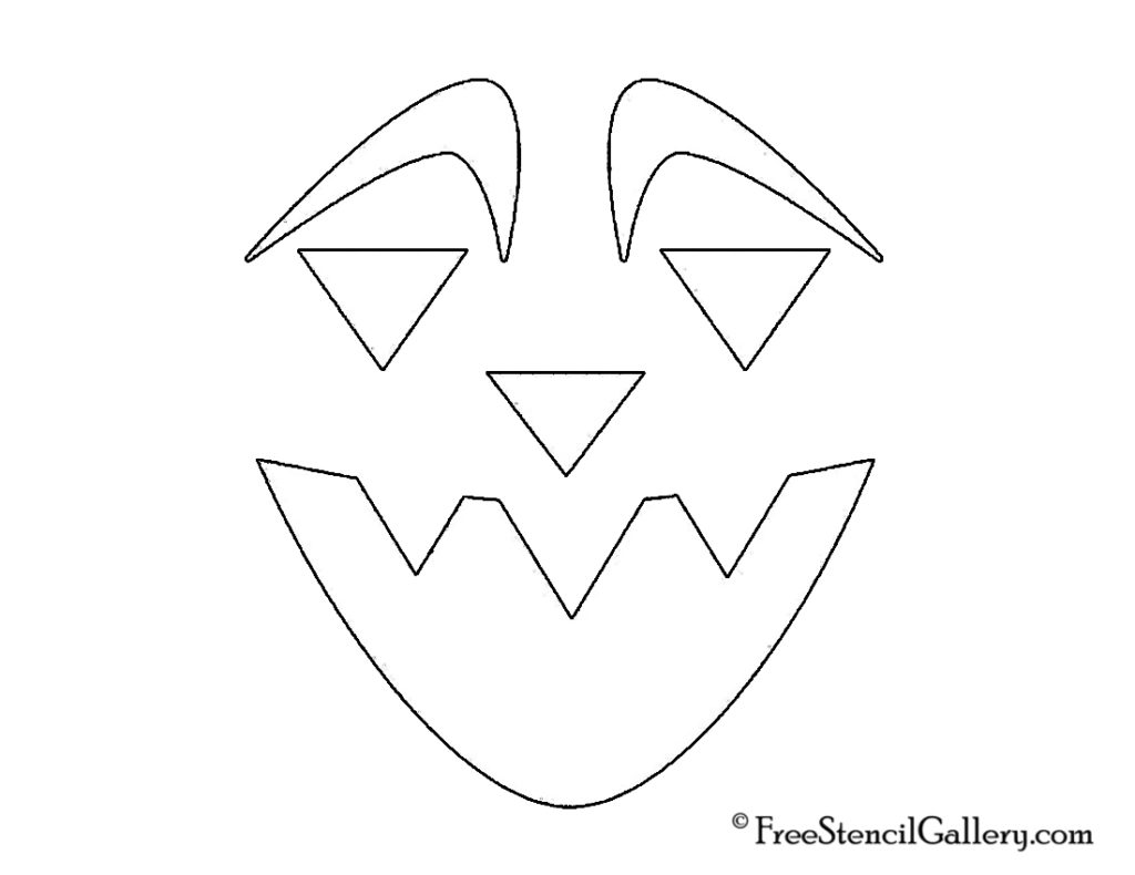 Jack-O-Lantern Face 03 | Free Stencil Gallery