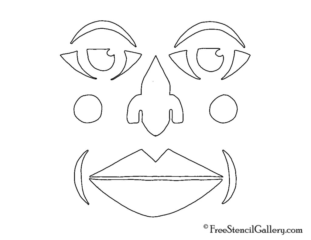 Jack-O-Lantern Face 15 | Free Stencil Gallery
