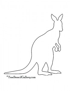 Kangaroo Silhouette Stencil | Free Stencil Gallery