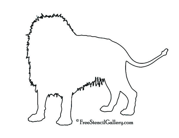 Lion Silhouette Stencil | Free Stencil Gallery