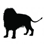 Lion Silhouette Stencil