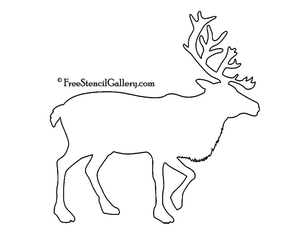 Reindeer Silhouette Stencil Free Stencil Gallery