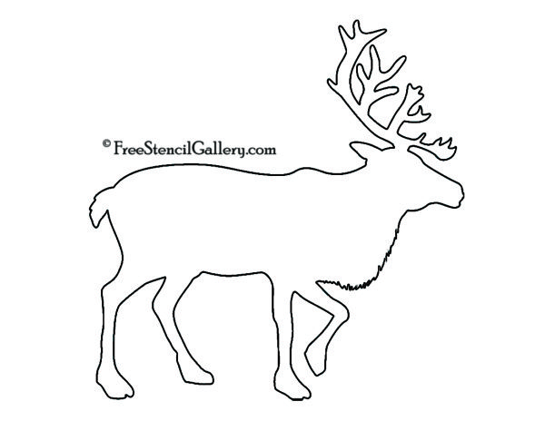 Reindeer Silhouette Stencil | Free Stencil Gallery