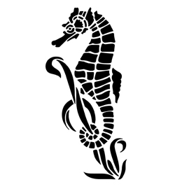 Seahorse Stencil 02