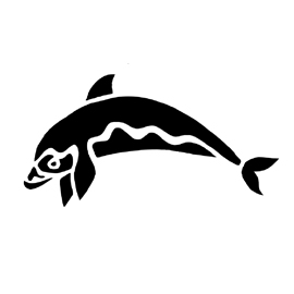 Dolphin Stencil 2