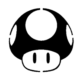 Mario Brothers Mushroom Stencil
