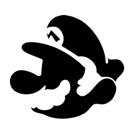 Mario Profile Stencil