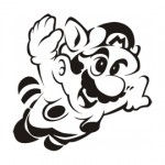 Mario Raccoon Stencil