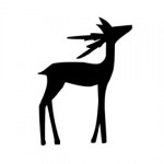 Reindeer Silhouette Stencil 03