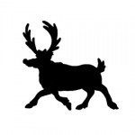Reindeer Silhouette Stencil 07