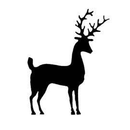 Reindeer Silhouette Stencil 08