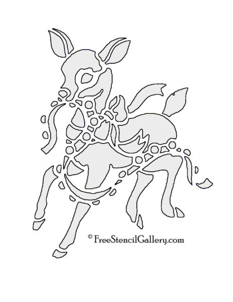 Reindeer Stencil 01 | Free Stencil Gallery