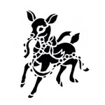 Reindeer Stencil 01
