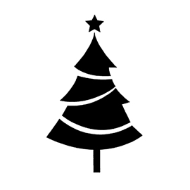 Christmas Tree Stencil 01