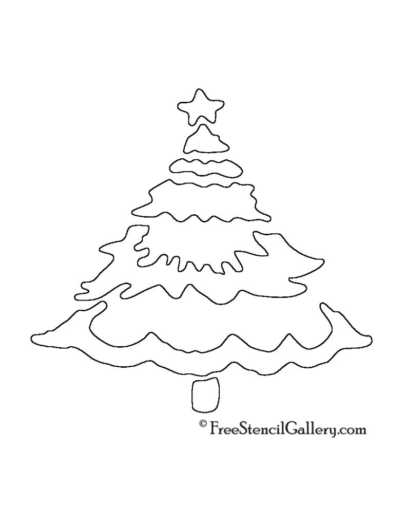 Christmas Tree Stencil 02 Free Stencil Gallery
