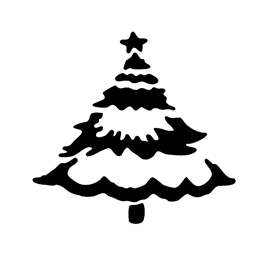 Christmas Tree Stencil 02