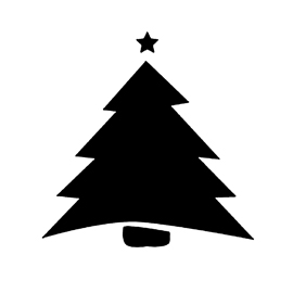 Christmas Tree Stencil 04