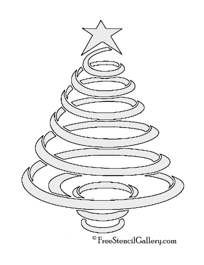 Christmas Tree Stencil 08