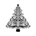 Christmas Tree Stencil 09