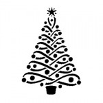 Christmas Tree Stencil 14