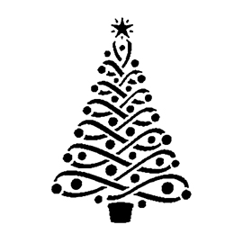 Christmas Tree Stencil 14