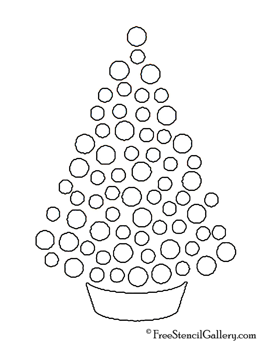 Christmas Tree Stencil 15